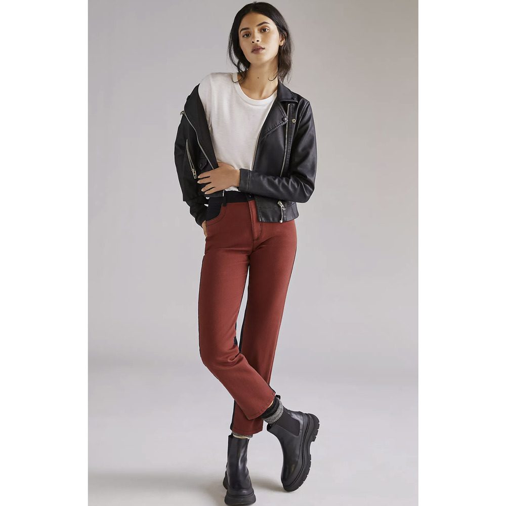 Anthropologie Maeve Colorblock Straight Jeans - New - 29 Waist